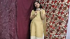 Rupali Indian Girl In Shalwar Suit Stripping Show